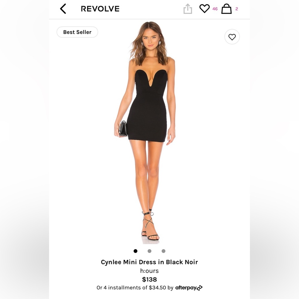 H:ours black mini dress